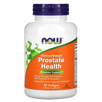 Now Foods, Clinical Strength, добавка для здоровья предстательной железы, 90 капсул