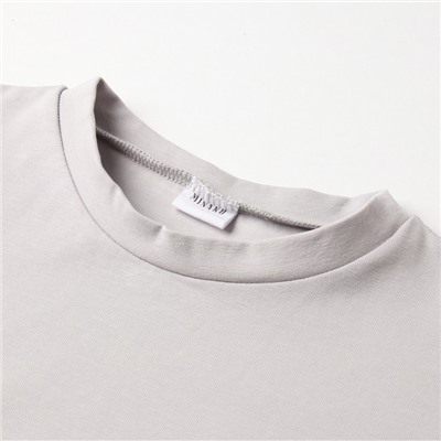 Футболка детская однотонная MINAKU: Casual Collection, серая, рост 110 см