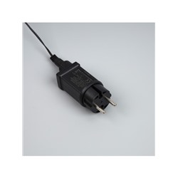 Гирлянда «Бахрома» 3×0.6 м, IP44, УМС, тёмная нить, 100 LED, свечение белое, мерцание, 24 В