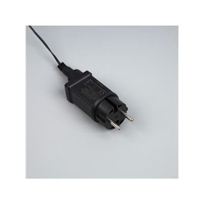 Гирлянда «Бахрома» 3×0.6 м, IP44, УМС, тёмная нить, 100 LED, свечение белое, мерцание, 24 В