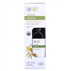 Aura Cacia, Органическое уходовое масло для кожи, омолаживающее, аргана, 1 ж. унц. (30 мл)