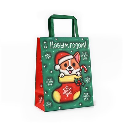 Пакет подарочный новогодний «Новый год», 20×11×27.5 см