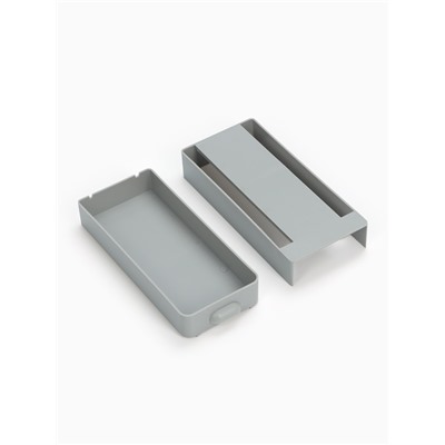 Ящик для хранения, скрытый потайной под стол, 20×9×4 см, серый