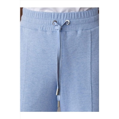 Брюки прямые из премиального футера двухнитки с эластаном VILATTE, 1228029