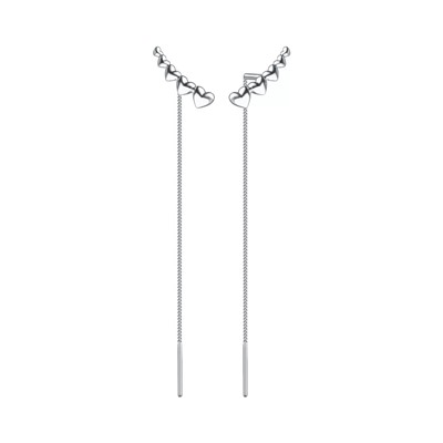 Серьги из серебра без вставки, Л-13074