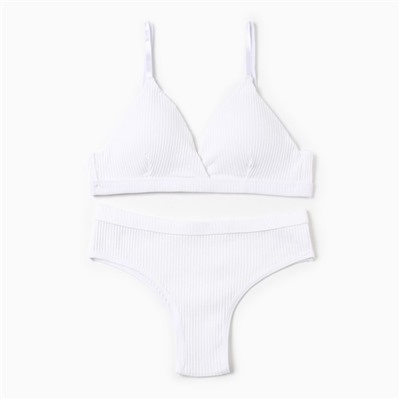 Комплект нижнего белья женский (топ, трусы) Collorista, белый, размер 44-46