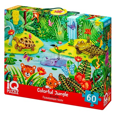 IQ Пазл с развивающей игрой 60 "Яркие джунгли" 4+