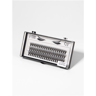 Набор накладных ресниц «Классика», пучки, 10, 12, 14 мм, толщина 0.1 мм, изгиб D, 20 D