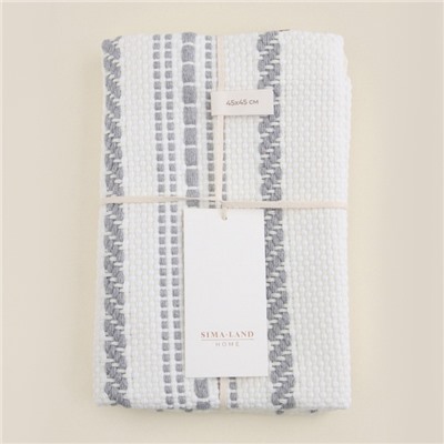 Наволочка декоративная с вышивкой SL Home, 45×45 см, хлопок 100%, серая