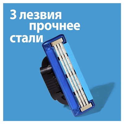 Сменные кассеты Gillette Mach3 Turbo Aloe, 3 лезвия, 2 шт