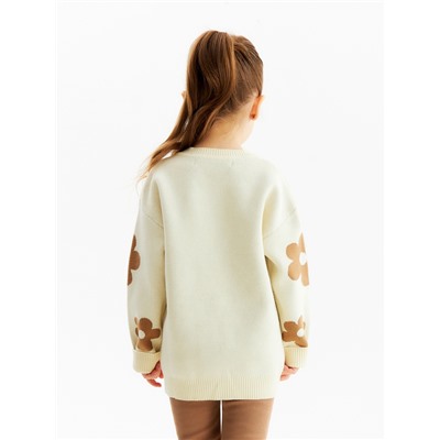 Джемпер детский KAFTAN «Цветы», размер 36 (134-140 см)