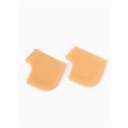 Напяточники для педикюра, силиконовые, с перфорацией, универсальный размер, 10×10.5 см, бежевые