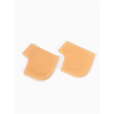 Напяточники для педикюра, силиконовые, с перфорацией, универсальный размер, 10×10.5 см, бежевые