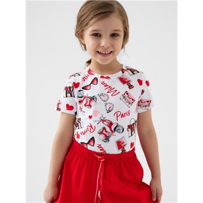 Фуфайка трикотажная для девочек (футболка)