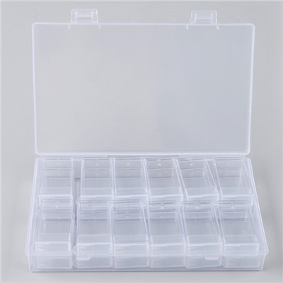 Органайзер для хранения страз алмазной мозаики, 24 секции