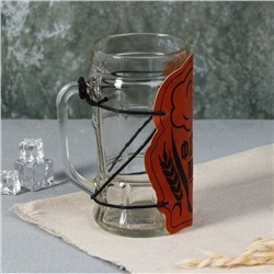 Кружка стеклянная пивная «Фанат», 500 мл