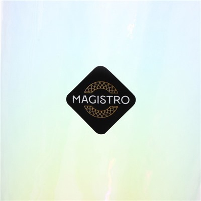 Бокалы для шампанского Magistro «Жемчуг», 270 мл, 7.5×26 см, набор 2 шт., стекло, перламутровые