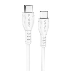 Кабель Type-C - Type-C Borofone BX51 (повр. уп) 60W 100см 3A  (white)