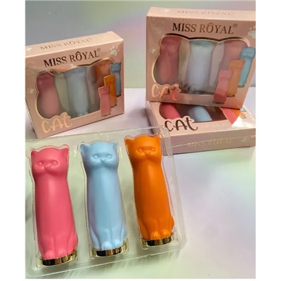 Бальзам для губ в наборе 3pcs Кошечки