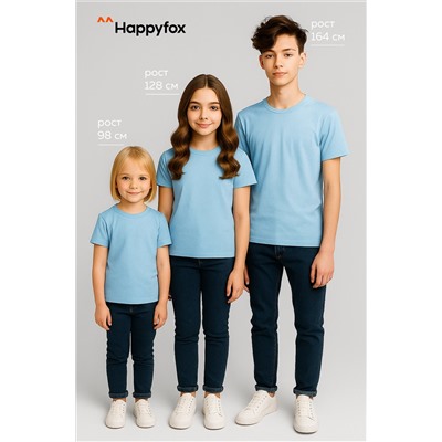 Детская однотонная футболка Happyfox