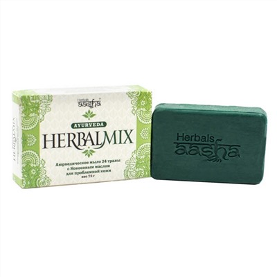 Synaa Aasha Herbals Мыло косметическое с кокосовым маслом Herbalmix, 75 г 17836