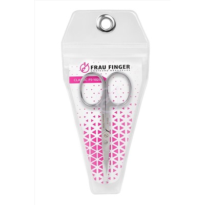 Frau Finger Ножницы маникюрные для ногтей изогнутые / Classic FS-102SP, глянцевые, ручная заточка, 9 см KRISTALLER, 1110681
