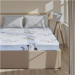 Простыня на резинке 1.5-спальная «Этель. Кувшинки (вид 2)», 140×200+25, бязь