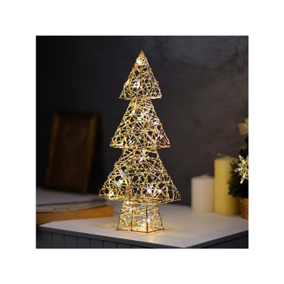 Светодиодная фигура «Ёлочка» 36×17×6 см, 20 LED, от батареек ААx2, свечение тёплое белое