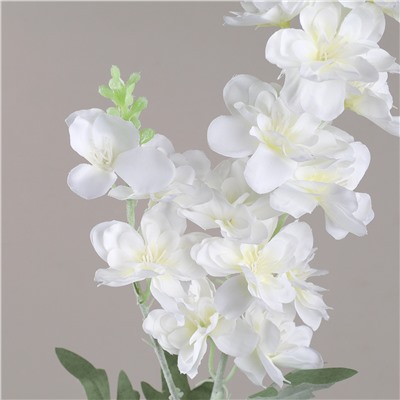 Цветок искусственный Дельфиниум белый 85 см / RF-1566 /уп 50/500/