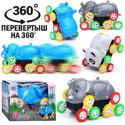 Машина "Слон" перевёртыш, на батарейках, в коробке