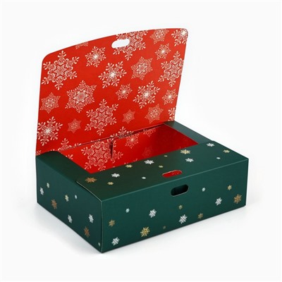 Коробка подарочная новогодняя складная двухсторонняя «Для тебя в Новый год», 16.5×12×5 см