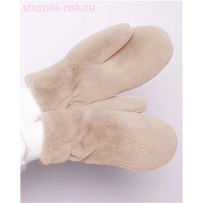 Lux Варежки женские флис экомех норка