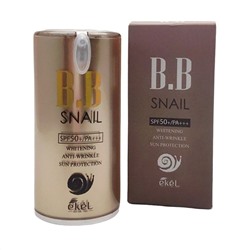 521216 Ekel BB крем с экстрактом улитки для лица / BB Snail Cream SPF 23 Whitening Anti-Wrinkle Sun Protector 50+/PA (Pump), 50 мл
