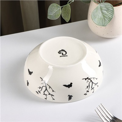 Салатник Доляна «Весенний вечер», 600 мл, d=15.5 см, белый