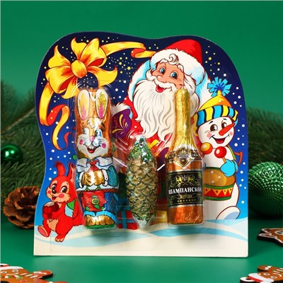 Шоколадный набор «Кролик, Шишка, Шампанское», 98 г