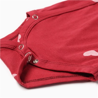 Боди детское MINAKU, рост 74-80 см, красное