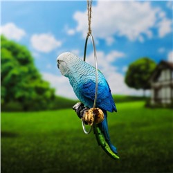 Садовая фигура из полистоуна «Пара попугаев», подвесная, 18.5×6.5×22 см