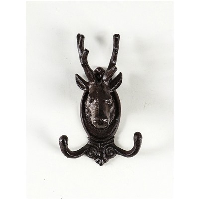 Настенные крючки декоративные «Олень», чугун, 19.5×11.5×6 см