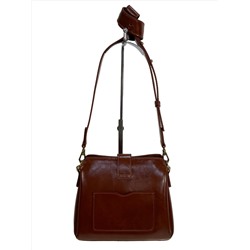 Женская сумка из искусственной кожи, цвет карамельно коричневый