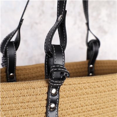 Сумка плетеная 45x29x16x26 / DW-08 /уп 50/коричневая