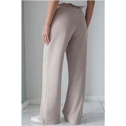 Брюки прямые из премиального футера двухнитки с эластаном VILATTE, 1228030