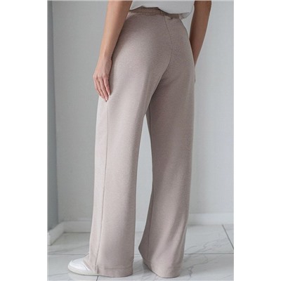 Брюки прямые из премиального футера двухнитки с эластаном VILATTE, 1228030