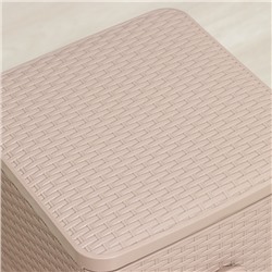 УЦЕНКА Комод 3-х секционный «Плетенка», 37.5×36×63 см, какао