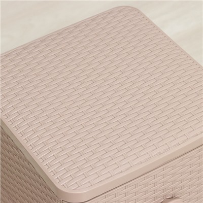 УЦЕНКА Комод 3-х секционный «Плетенка», 37.5×36×63 см, какао