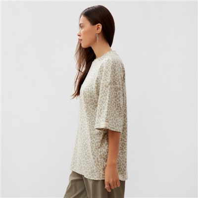 Футболка женская Mist: Leo, размер 48, бежевая