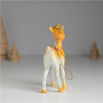 Фигурка-подвеска «Олень в короне, с посыпкой», ёлочная игрушка, 7.5×3.5×10.5 см