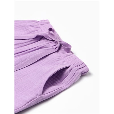 Шорты из муслина для девочек KAFTAN, рост 98 см, лиловые