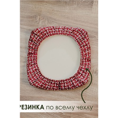 Чехол на стул 2 шт Плетенка черный НАТАЛИ, 1212931