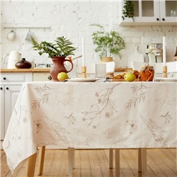 Скатерть «Этель» Flower herbarium, 110×146 см, 100% хлопок, репс 210 г/м²