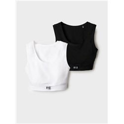 Топ трикотажный для девочек, 2 шт в комплекте